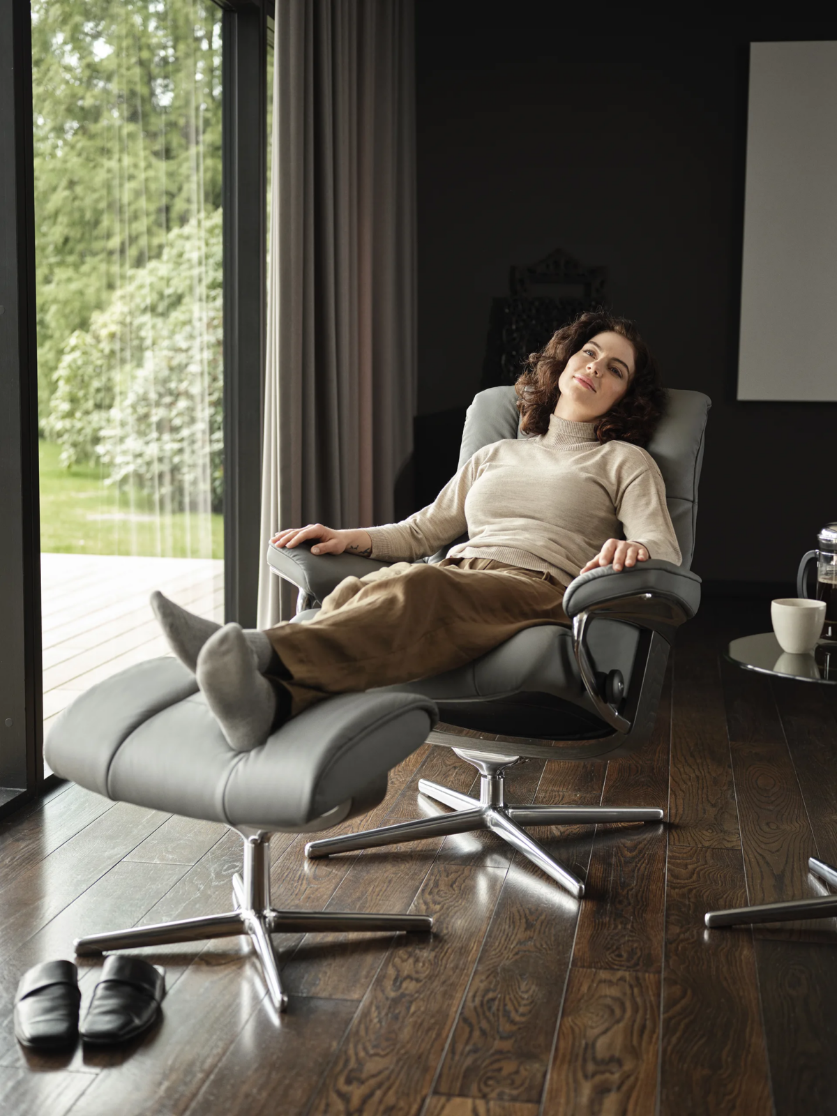 Stressless Mayfair Cross Pal Neutral Grey Wenge model