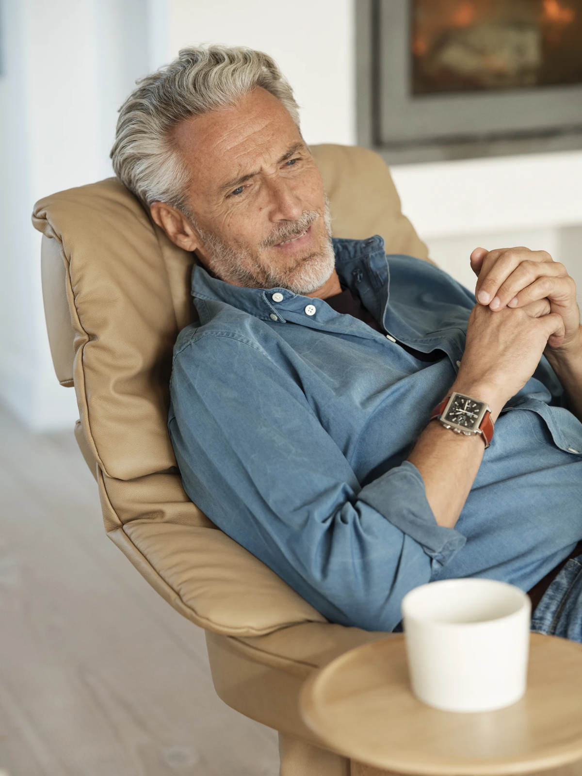 Stressless Reno M Classic Pal Sand Oak model close2