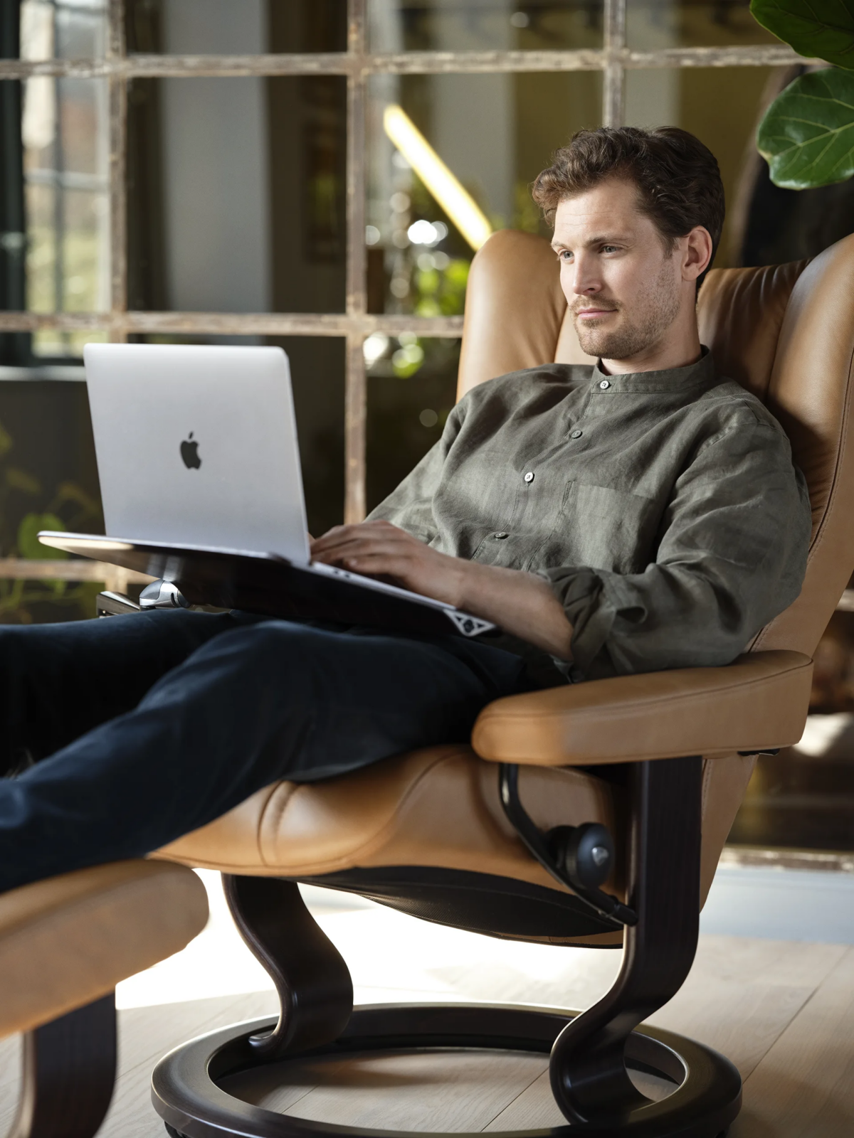 Stressless Wing M Classic Pal Taupe Wenge model Computer table