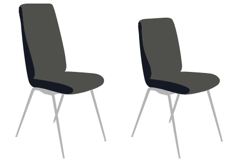 Chaises Dining Dossier haut ou bas